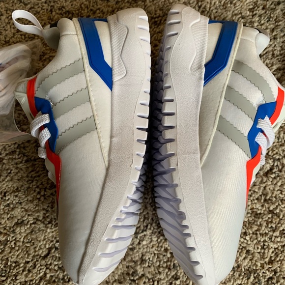 Adidas Kids Flex EL I White Red Blue Sneakers - Picture 3 of 6